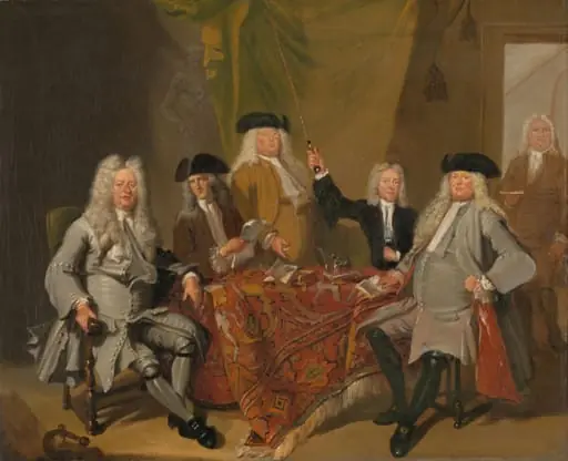 Inspectors of the Collegium Medicum in Amsterdam, 1724, by Cornelis Troost