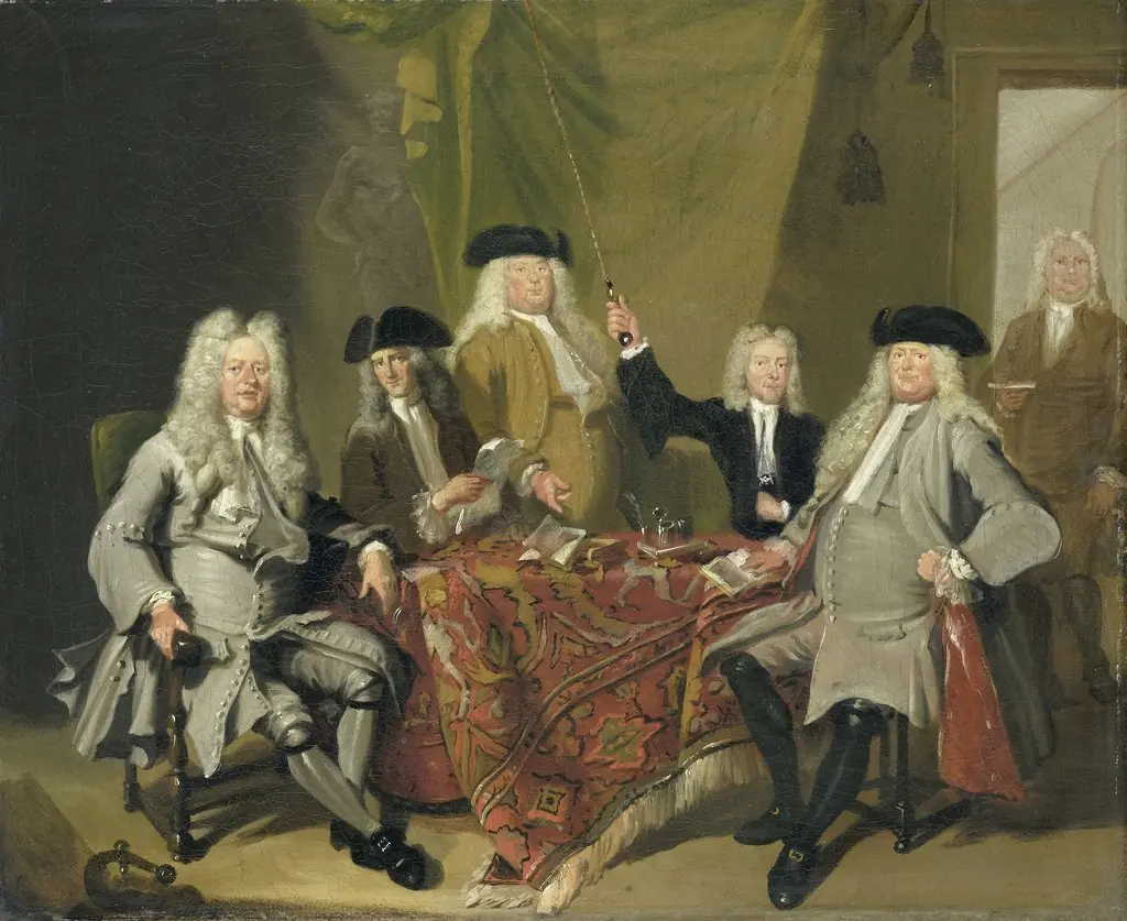 Inspectors of the Collegium Medicum in Amsterdam, 1724, by Cornelis Troost