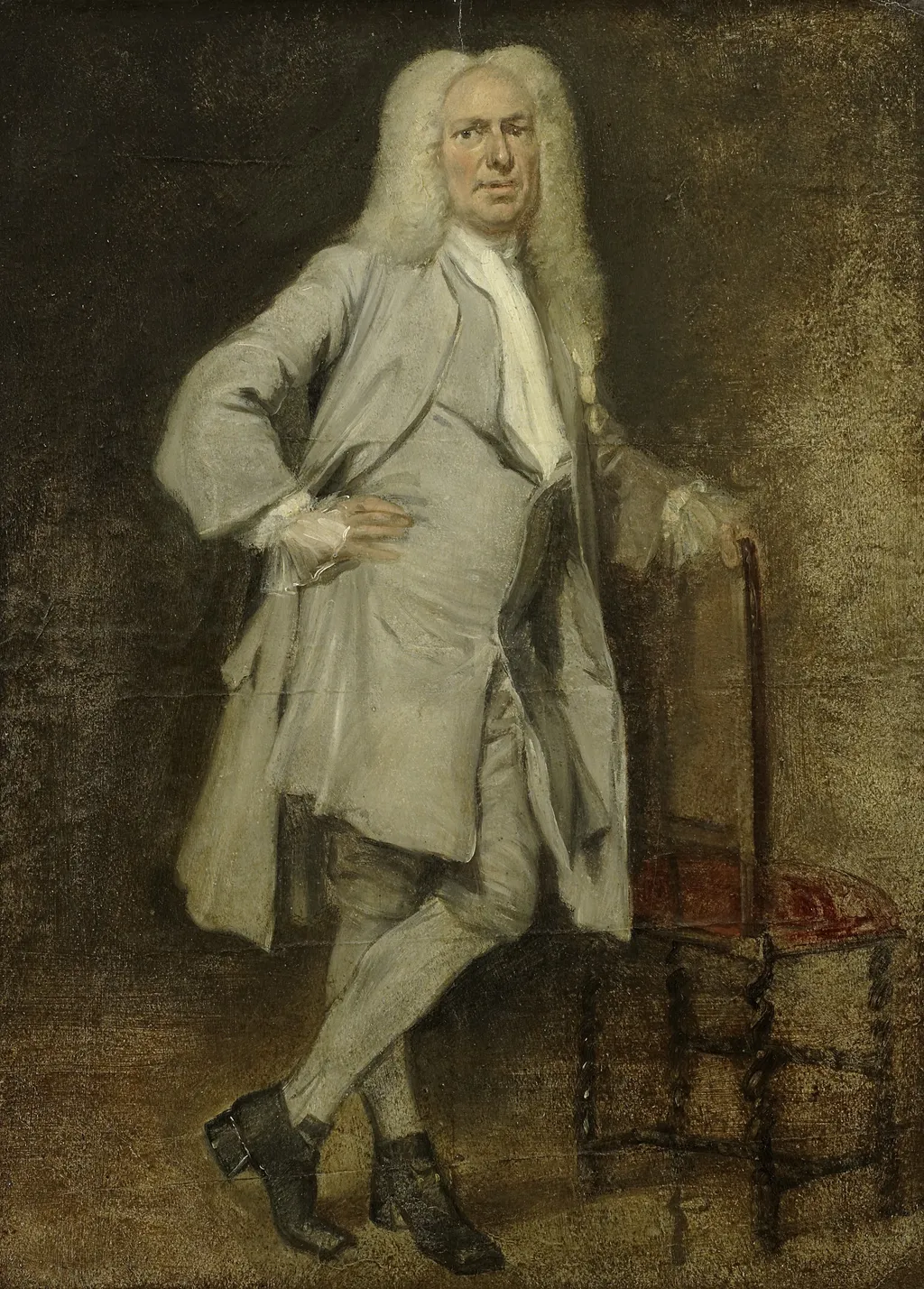 Portrait of Jan Lepeltak, Timber Merchant in Amsterdam, Regent of the Aalmoezeniersweeshuis Orphanage, by Cornelis Troost, oil, 1728