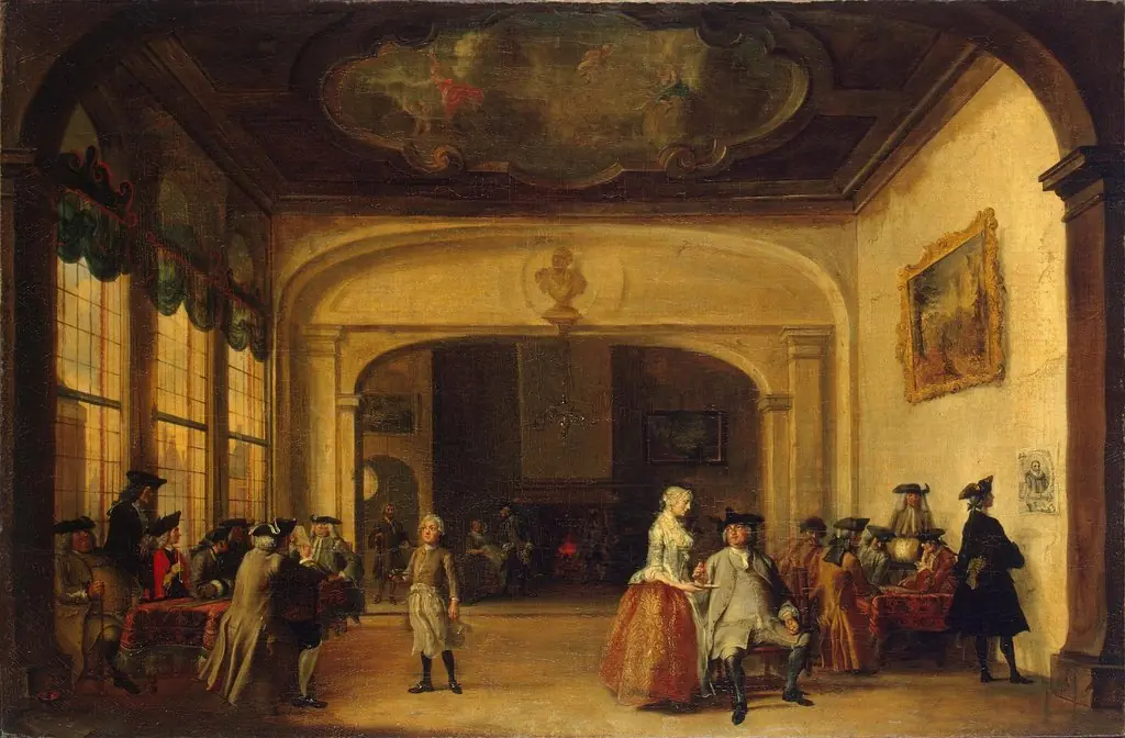 Scene in a Coffee Shop, by Cornelis Troost