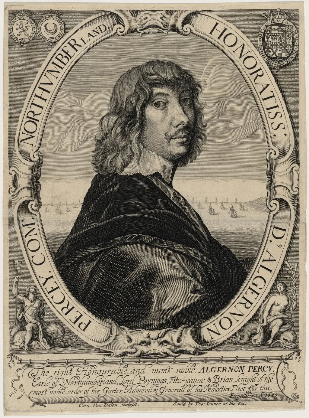 Algeron Percy, 10th Earl of Northumberland, by Cornelis van Dalen I, ink, 1634