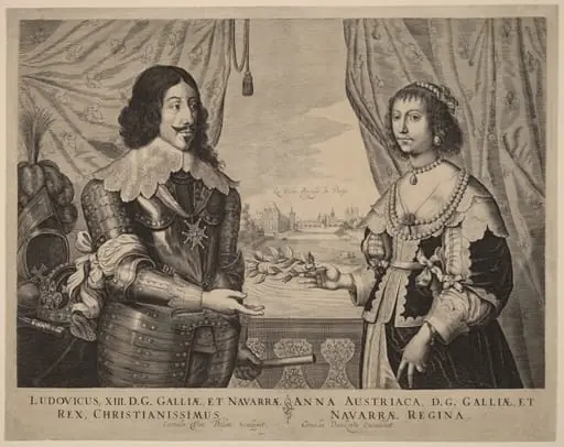 King Louis XIII of France and Anne of Austria, by Cornelis van Dalen I