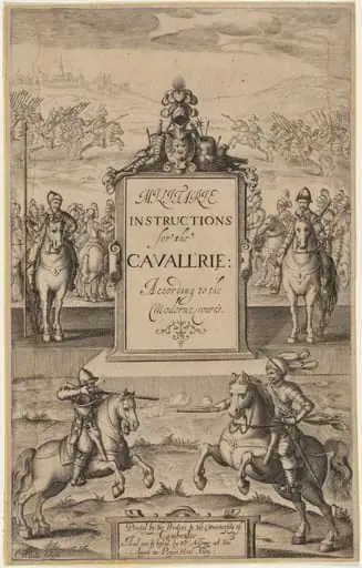 Title Page to Cruso, Militarie Instructions for the Cavallrie, by Cornelis van Dalen I