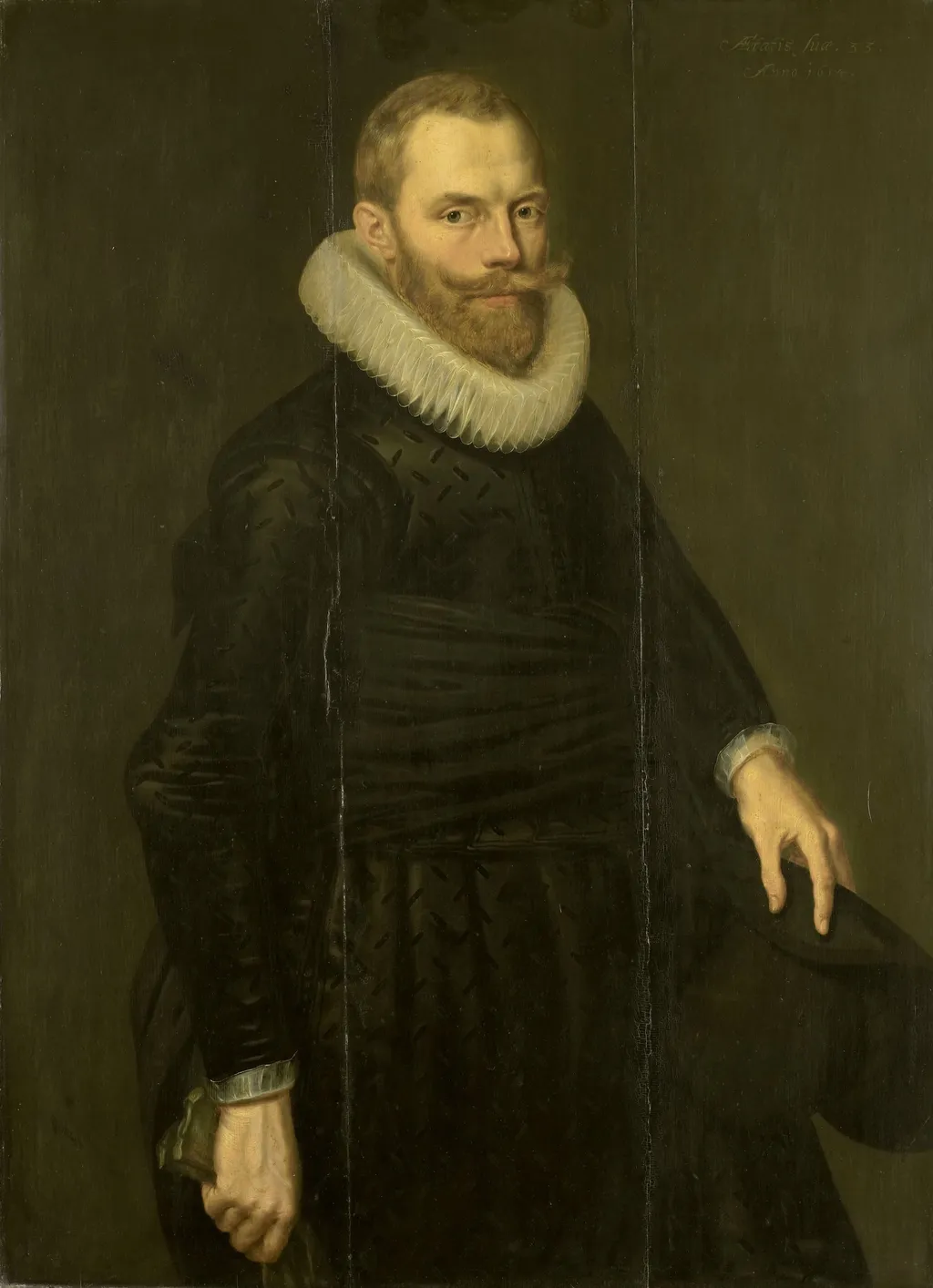 Portrait of Dirck Hasselaer (1581-1645), by Cornelis van der Voort, oil, 1614