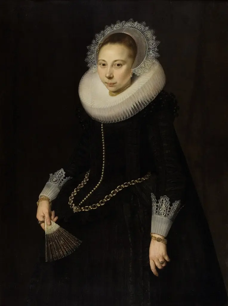 Portrait of Maria Overrijn van Schoterbosch (1599/1600-1638), by Cornelis van der Voort