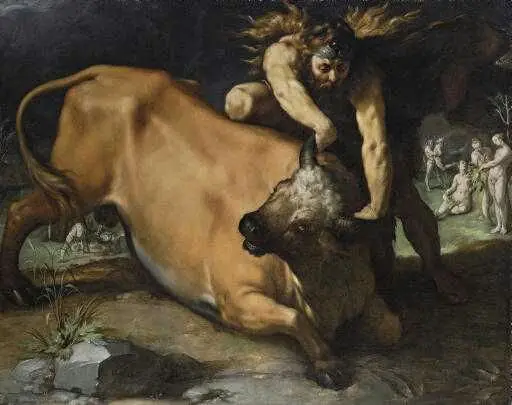 Hercules and Achelous (Ovid, Met. 9:1-100), by Cornelis van Haarlem