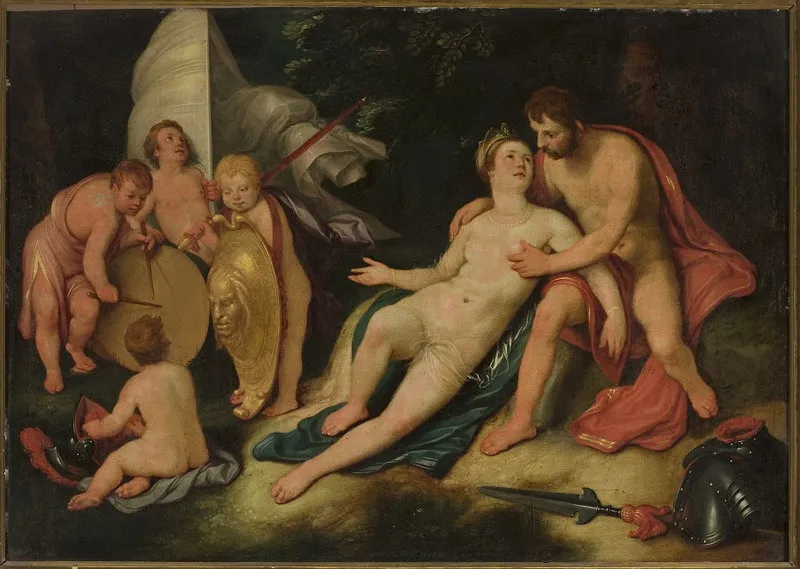 Mars and Venus, by Cornelis van Haarlem, unspecified, 1609