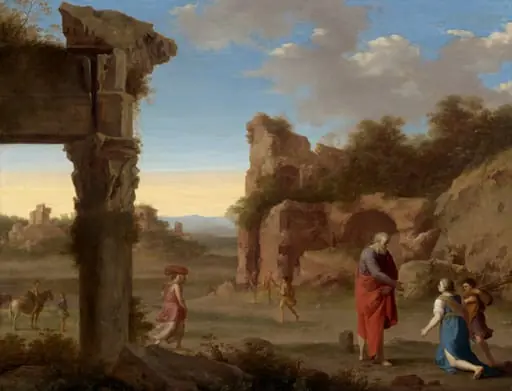The Prophet Elijah and the Widow of Zarephath, by Cornelis van Poelenburch