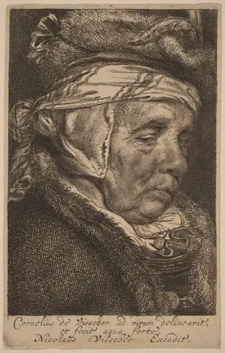 Head of an Old Woman (Visscher's Mother), by Cornelis Visscher