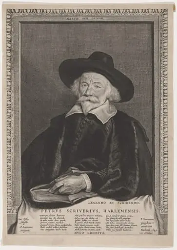Peter Scriverius, Dutch Historian, by Cornelis Visscher