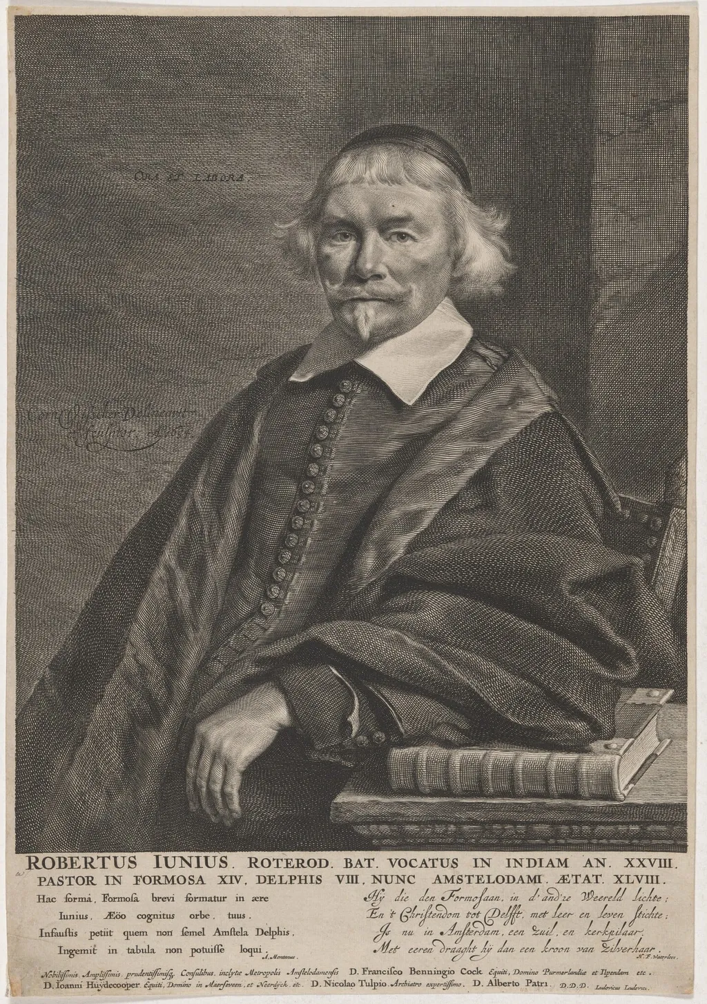 Robert Junius, by Cornelis Visscher, ink, 1654