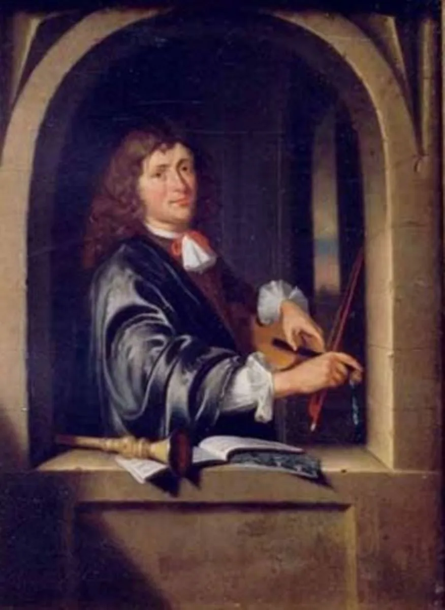 Violonistul în fereastră, by Cornelisz van Silingeland, 1650
