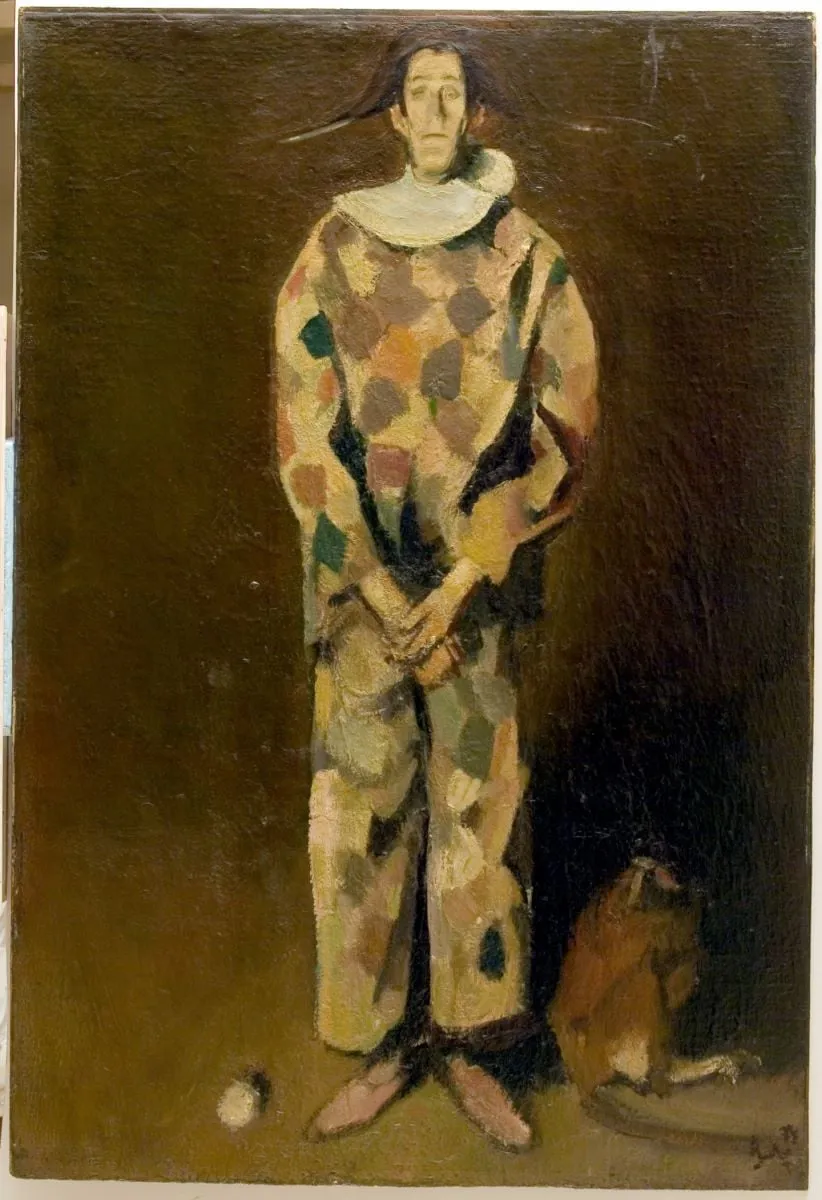 Arlechin cu maimuță, by Corneliu Baba, unspecified