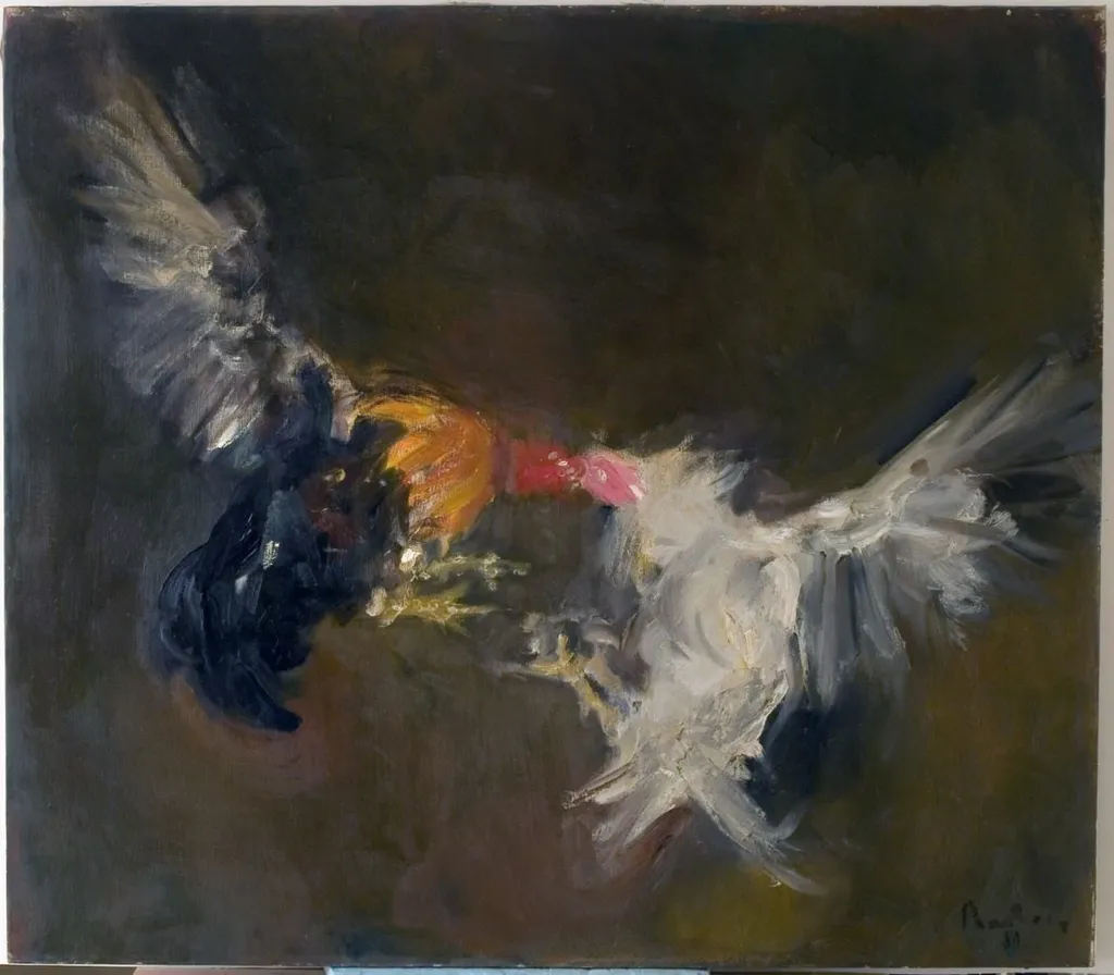 Cocoși, by Corneliu Baba, 1956