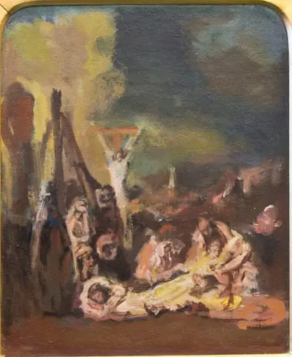 Pietá (interpretare după Rembrandt), by Corneliu Baba