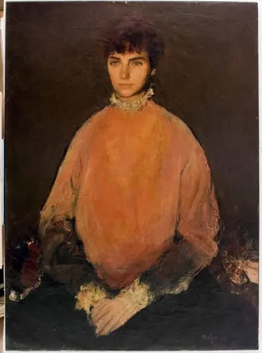 Portret de fată în roz, by Corneliu Baba