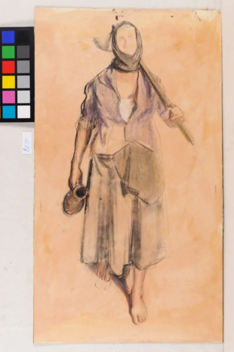 Țărancă cu sapa, by Corneliu Baba, 1956