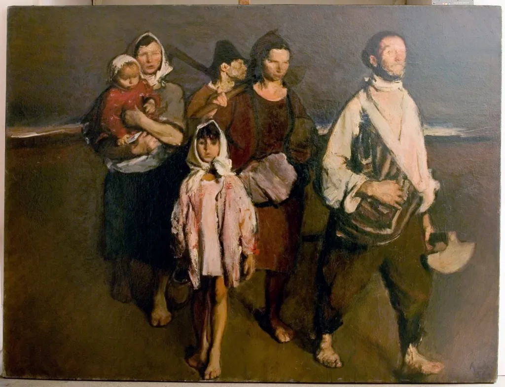 Țărani (din ciclul „1907”), by Corneliu Baba, 1956