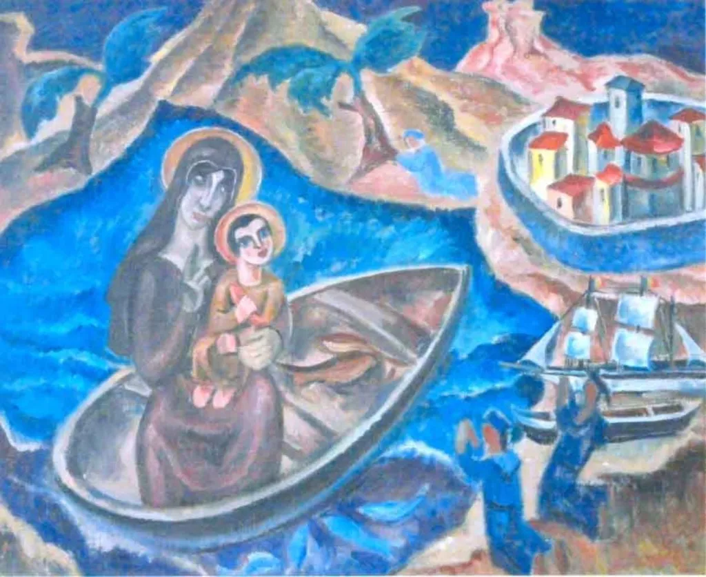 Maica Domnului - Patroana marinarilor, by Corneliu Michăilescu, unspecified, 1936