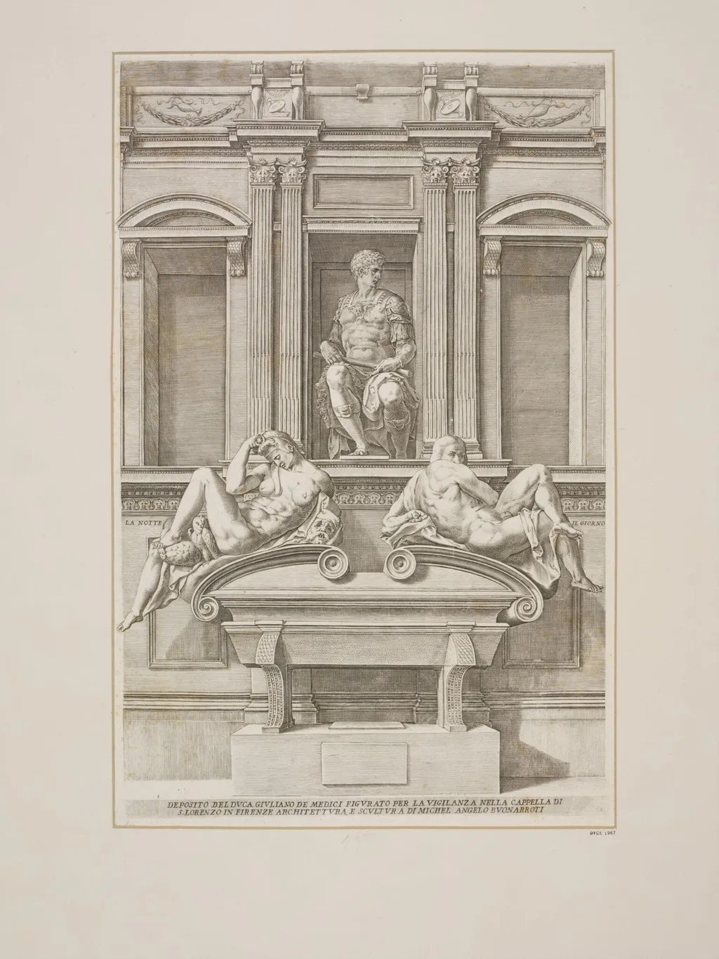 Tomb of Giuliano De' Medici, by Cornelius Cort, 1550