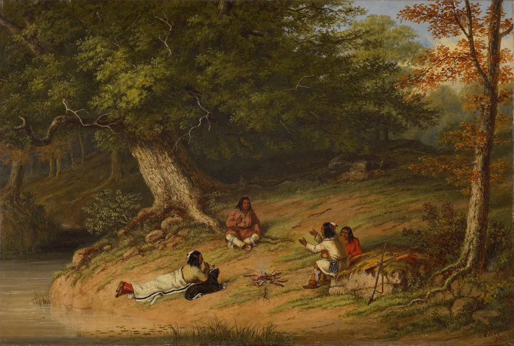 Midday Rest, by Cornelius Krieghoff, oil, 1854