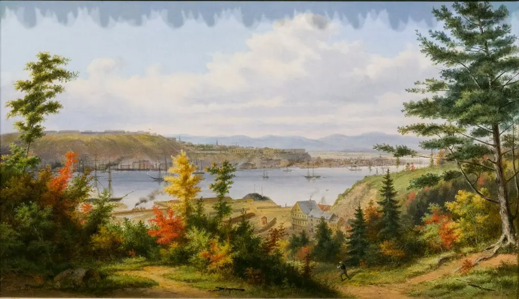 View of Quebec City from Pointe De Lévy, by Cornelius Krieghoff