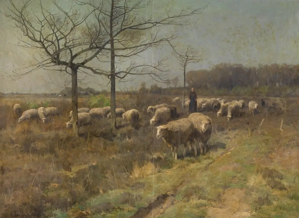 A Sunny Day in March, by Cornelius Van Leemputten