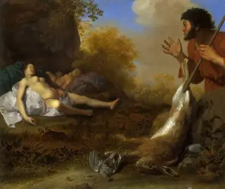 Cimon and Iphigenia (Boccaccio, Decamerone, 5:1), by Cornelius van Poelenburgh, 1640