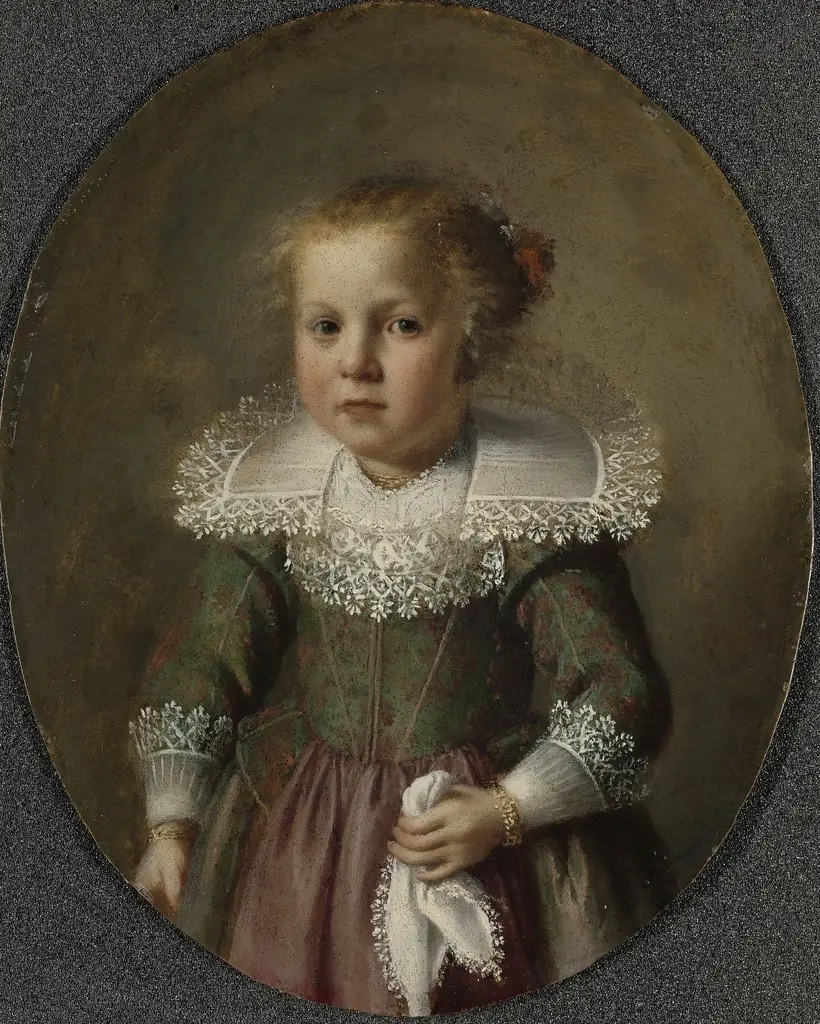 Portrait of Josina Cornelisdr van Esch, by Cornelius van Poelenburgh, 1632