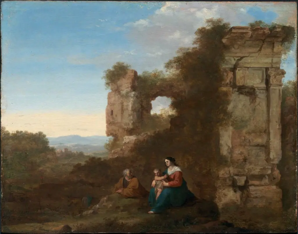Rest on the Flight into Egypt, by Cornelius van Poelenburgh