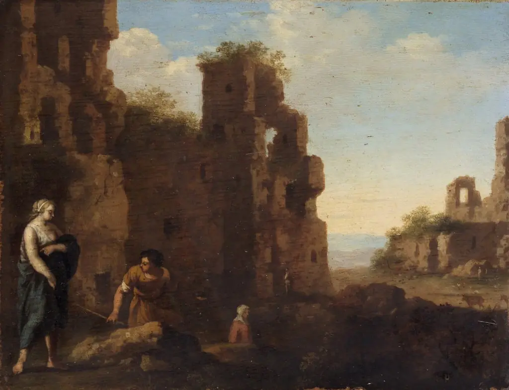 Ruinenlandschaft mit Staffage, by Cornelius van Poelenburgh