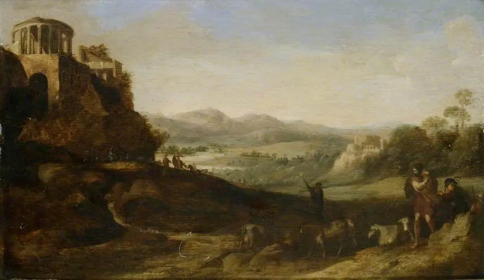 Shepherds in the Campagna, by Cornelius van Poelenburgh