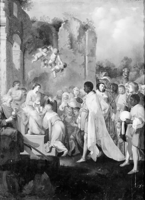 The Adoration of the Kings, by Cornelius van Poelenburgh, oil, 1638