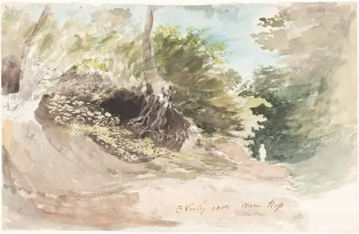 A Wooded Lane near Ross, by Cornelius Varley