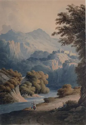 Alpine landscape, by Cornelius Varley