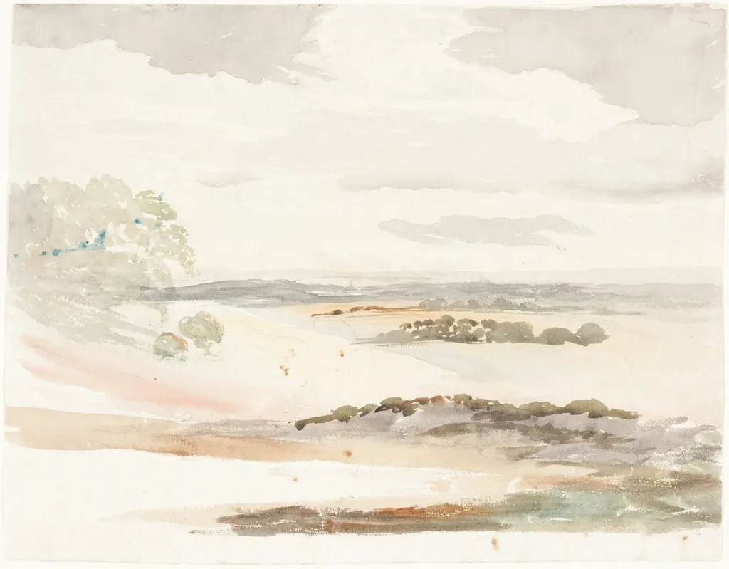 An Extensive View in Shropshire, by Cornelius Varley, graphite, 1803