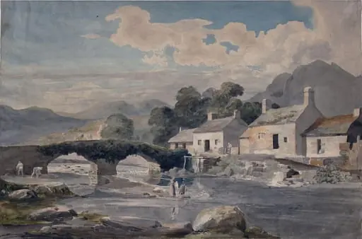 Beddgelert Bridge, by Cornelius Varley