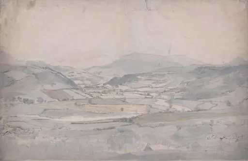 View from Dolgelly towards Aran Benllyn, by Cornelius Varley