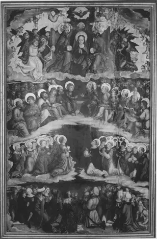 Coronation of Mary (Verso: Ornament with coat of arms)