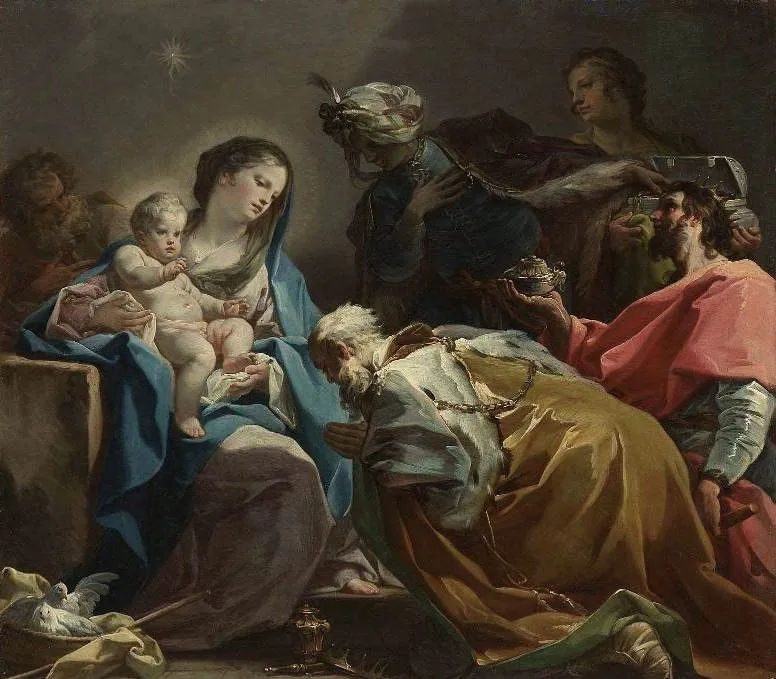 Adoration of the Magi, by Corrado Giaquinto, oil, 1725