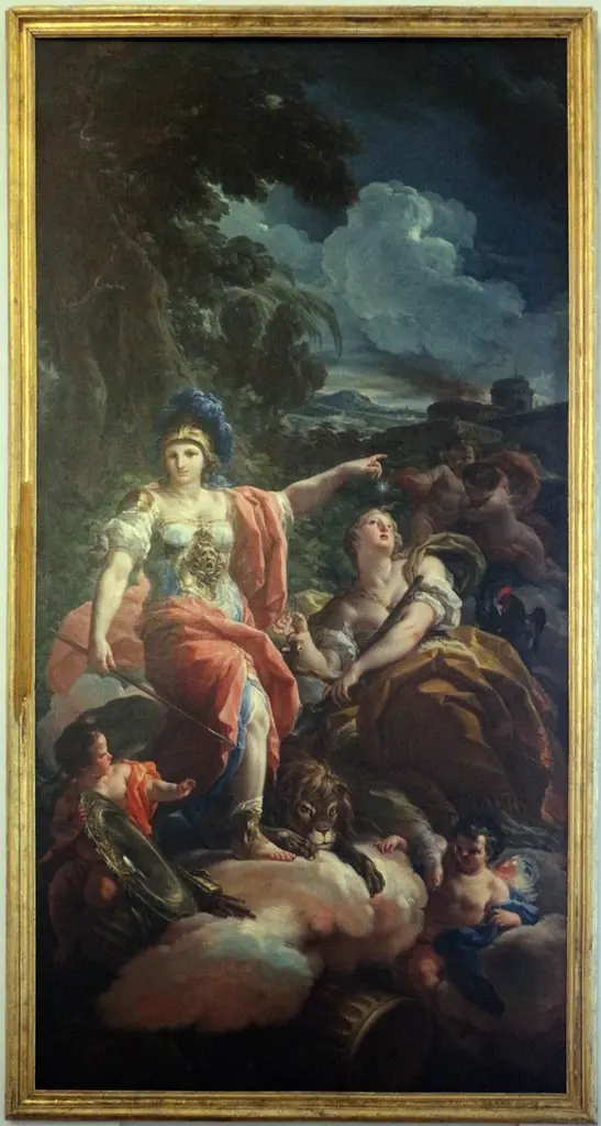 allegoria della fortezza e della vigilanza, by Corrado Giaquinto
