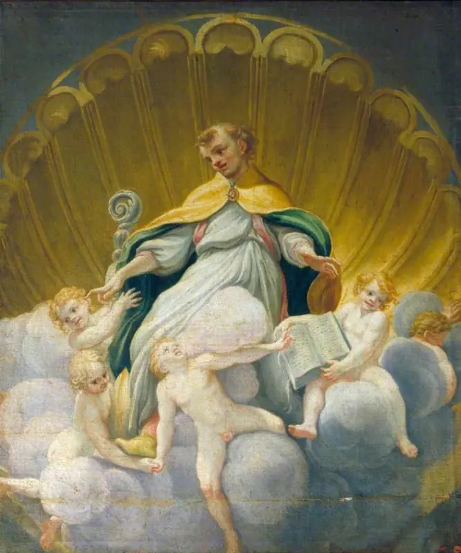 Saint Hilary Surrounded by Angels (copy of the fresco in the cupola of Parma Cathedral), by Correggio