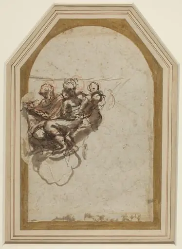 Saint Matthew and Saint Jerome [verso], by Correggio