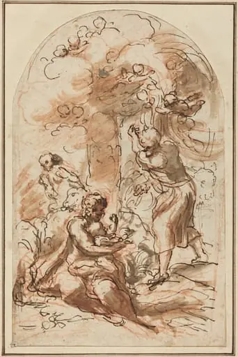 Study for the "Madonna della Scodella" [recto], by Correggio
