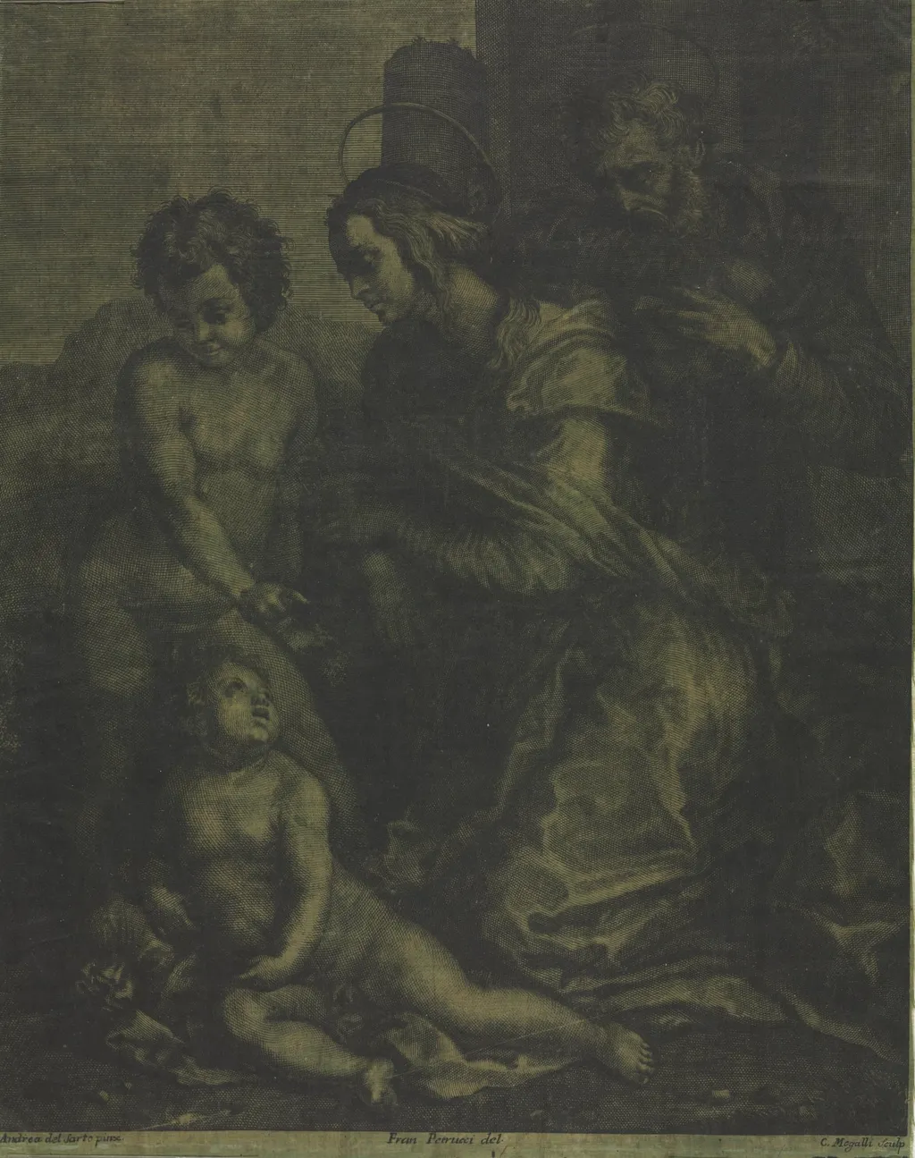 The Holy Family with Saint John, by Cosimo Mogalli, 1712