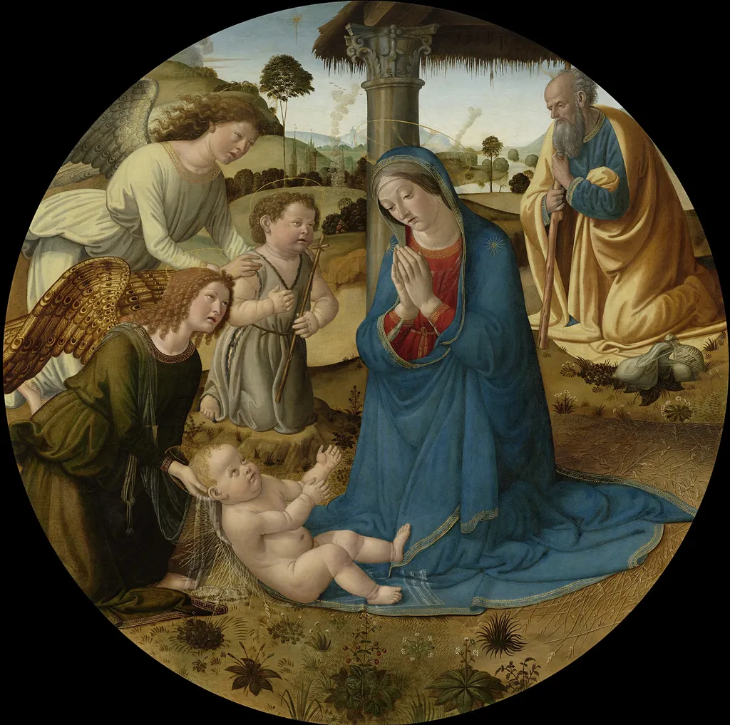 The Adoration of the Christ Child, by Cosimo Rosselli, oil, 1500