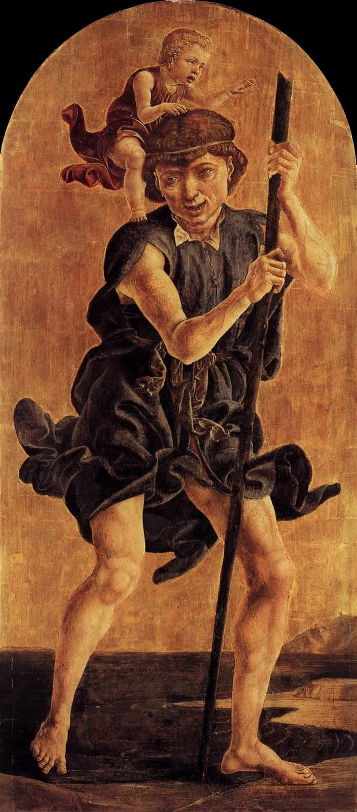 St Christopher, by Cosimo Tura, paint, 1462