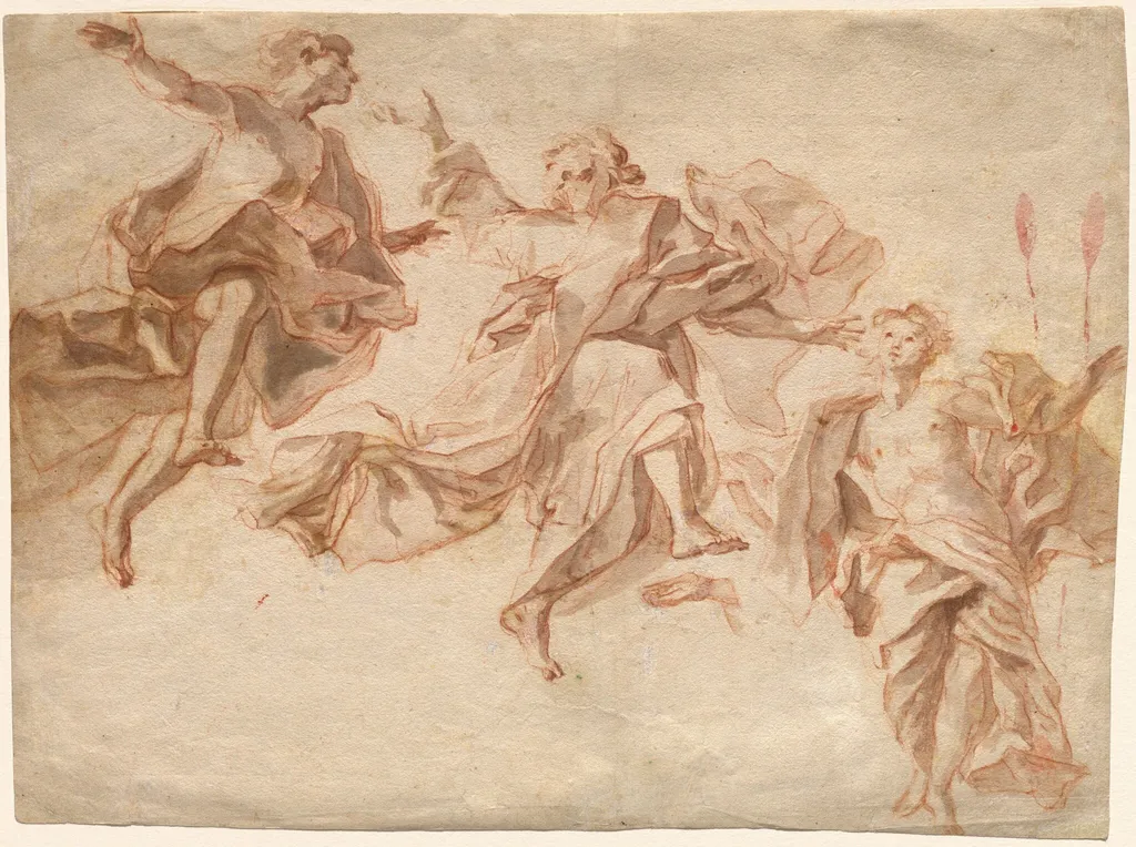 The Ascension of Christ, by Cosmas Damian Asam, chalk, 1720