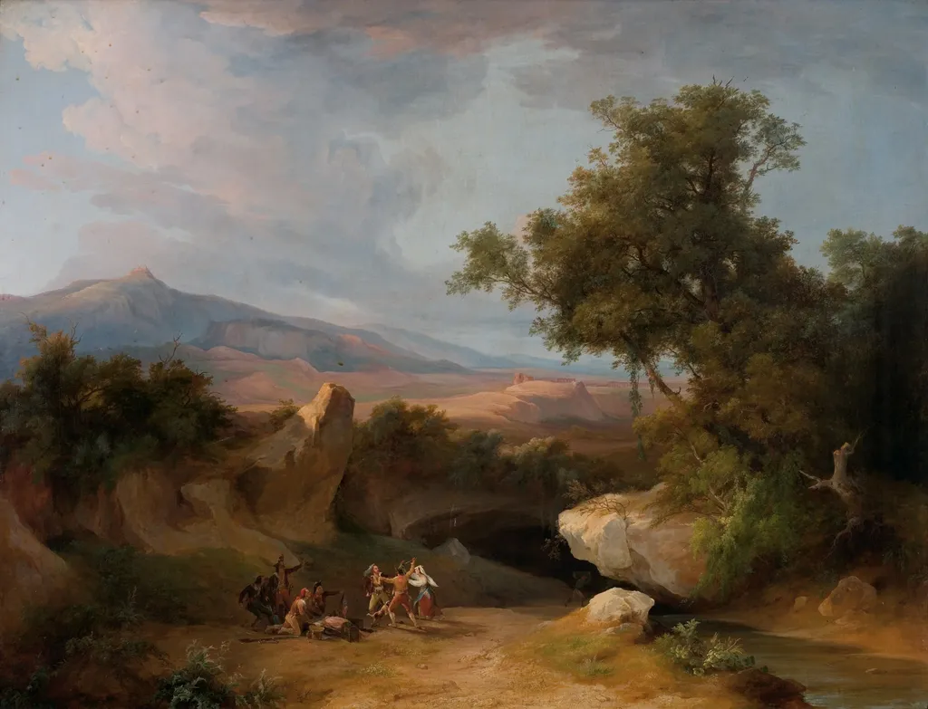 Bandits in Romagna, by Costantino Rosa, oil, 1838