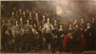 Council of war of eleven companies of the Dordrecht militia, ca 1675, by Cornelis Bisschop
